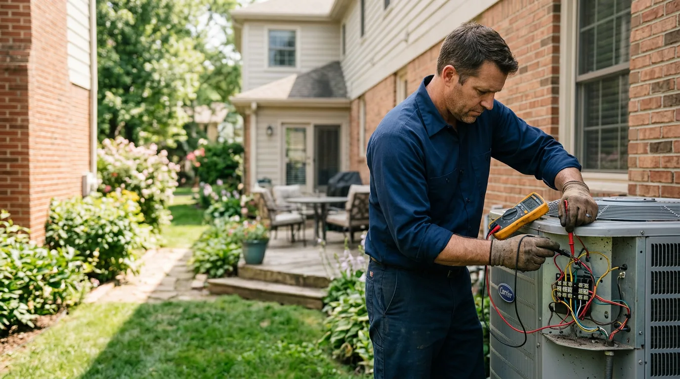 HVAC technician working near West Granby, CT